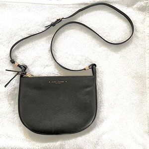 Marc Jacobs, leather, double zip pocket, crossbody bag.